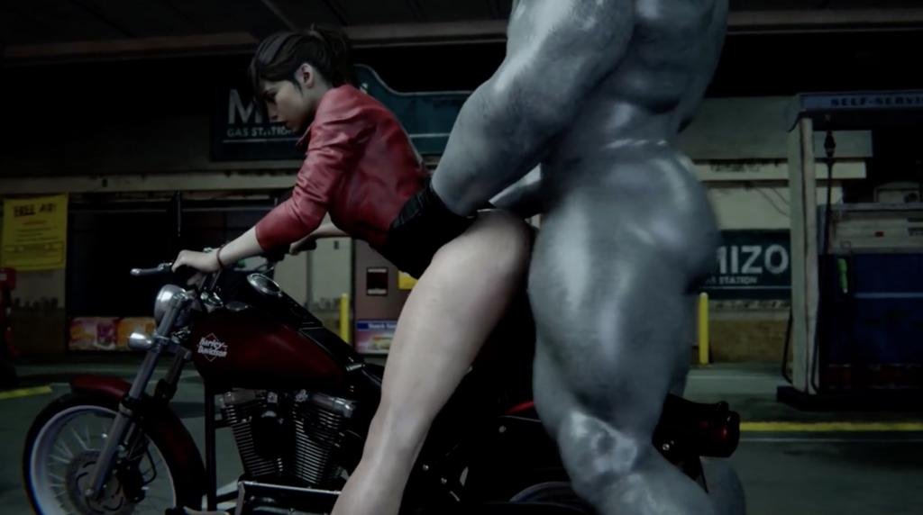 【3D合集】生化危机：克莱尔阿什利双飞骑乘，巨根深喉口交激情四射